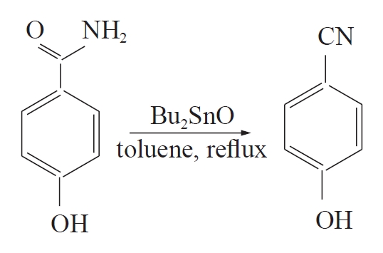 以对羟基苯甲酰胺为原料合成对羟基苯甲腈