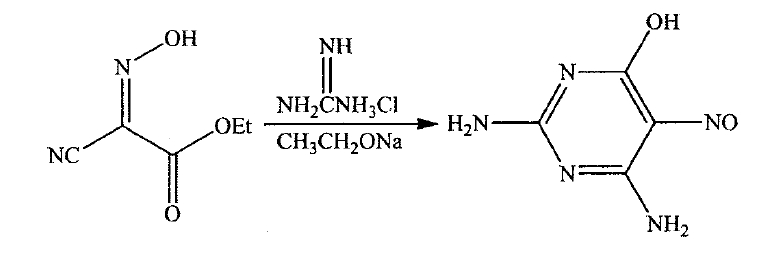 2,4-二氨基-5-亚硝基-6-羟基嘧啶合成