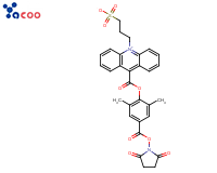  2',6'-dimethyl-4'-(N-succinimidyloxycarbonyl)phenyl-10-methyl-acridinium-9-carboxylate-1-propanesulfonate inner salt
