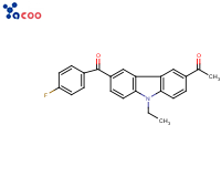 1-[N-乙基-6-(4-氟苯甲酰基)-9H-咔唑-3-乙酮
