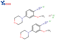 2-Methoxy-4-morpholinobenzenediazonium chloride zinc chloride double salt(2:1)
