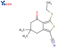 3-(ETHYLTHIO)-6,6-DIMETHYL-4-OXO-4,5,6,7-TETRAHYDROBENZO[C]THIOPHENE-1-CARBONITRILE

