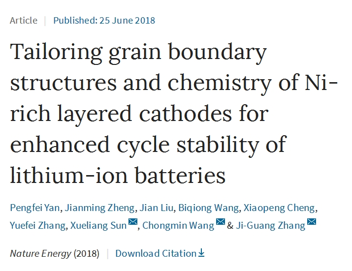锂离子电池富Ni层状正极有望实现商业化？！